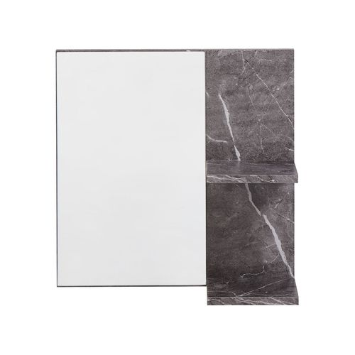Miroir Mural Avec Étagère Pelotas 45 Cm 45 Cm Marbre/noir
