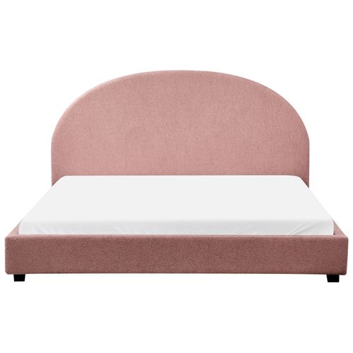 Lit à Eau Bouclé Vaucluse 180 X 200 Cm Rose Pastel