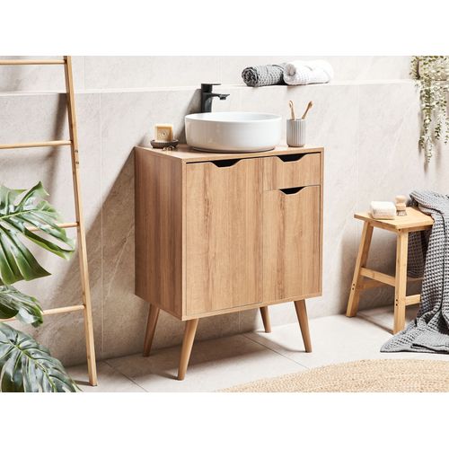 Meuble-lavabo Canoas 60 Cm Marron Clair