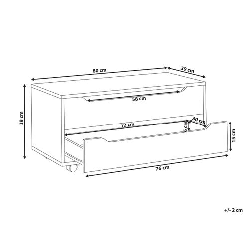 Meuble Haut Osasco Avec Roues 80 Cm Blanc
