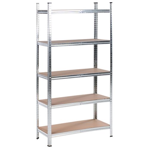 Ensemble De 2 Étagères De Garage Xitta Métal 90 Cm 40 Cm Argenté