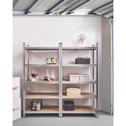 Ensemble De 2 Étagères De Garage Xitta Métal 90 Cm 40 Cm Argenté