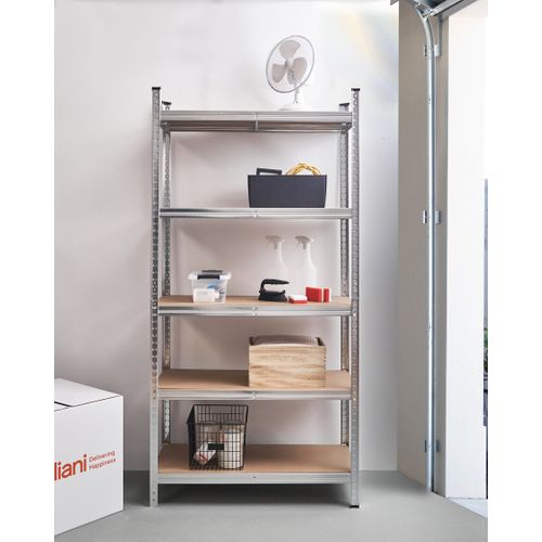 Ensemble De 2 Étagères De Garage Xitta Métal 90 Cm 40 Cm Argenté