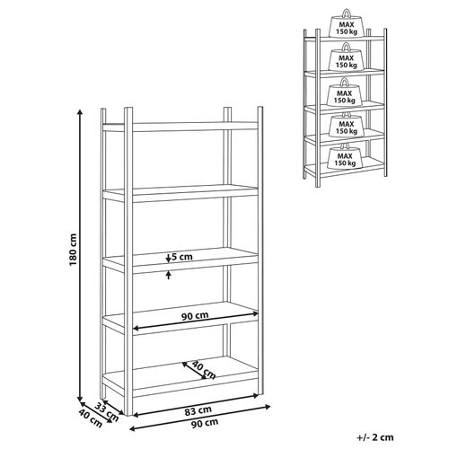 Étagères De Garage Xitta Métal 90 Cm 40 Cm Argenté
