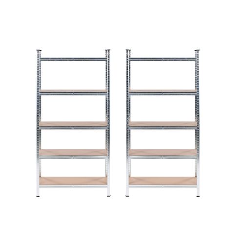 Ensemble De 2 Étagères De Garage Xitta Métal 75 Cm 30 Cm Argenté