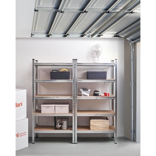 Ensemble De 2 Étagères De Garage Xitta Métal 75 Cm 30 Cm Argenté