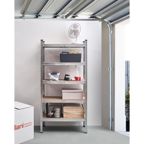 Ensemble De 2 Étagères De Garage Xitta Métal 75 Cm 30 Cm Argenté