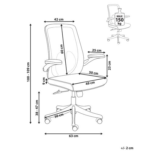 Chaise De Bureau Overlord Tissu Noir