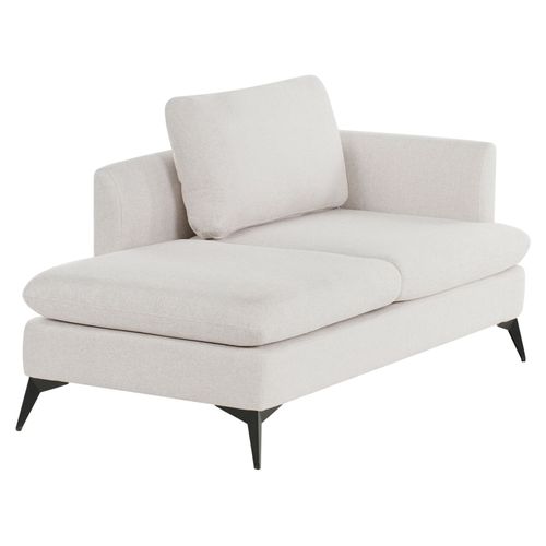 Chaise Longue Côté Droit Sievoz Tissu Beige Clair