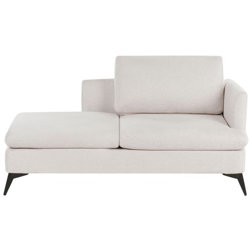 Chaise Longue Côté Droit Sievoz Tissu Beige Clair