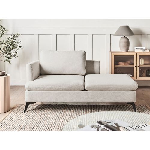 Chaise Longue Côté Gauche Sievoz Tissu Beige Clair