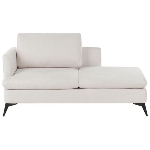 Chaise Longue Côté Gauche Sievoz Tissu Beige Clair