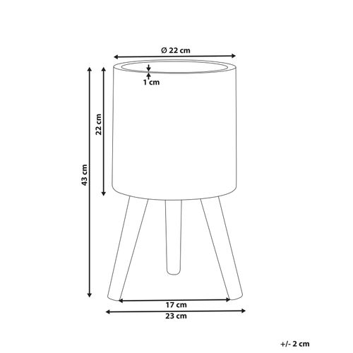 Cache-pot Sur Pied Preweza 23 Cm Blanc Cassé