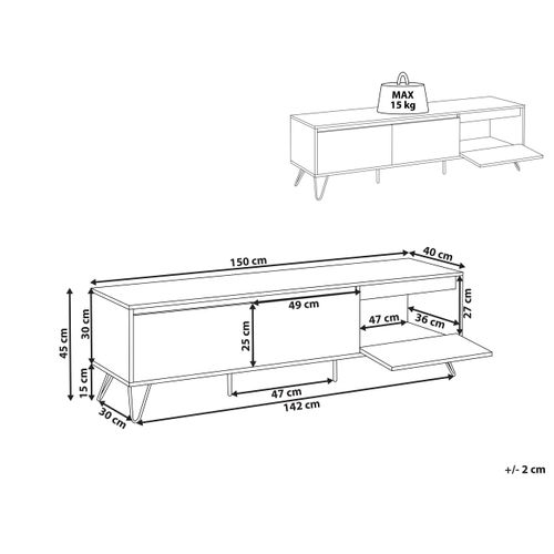 Meuble TV Cardigan Marron Clair