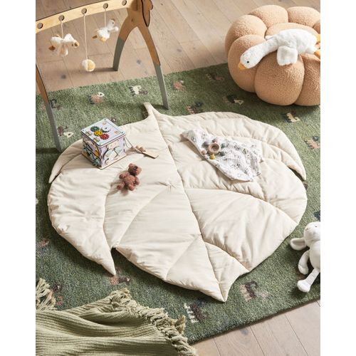 Tapis De Jeu Pour Enfant Olimp 110 X 110 Cm Coton Blanc Cassé