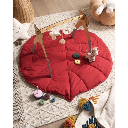 Tapis De Jeu Pour Enfant Eolia 110 X 110 Cm Coton Rouge
