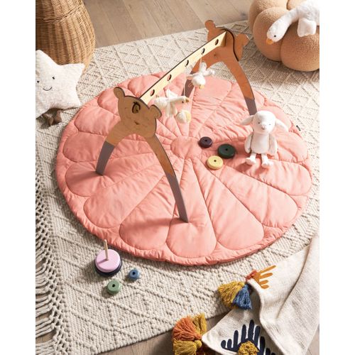 Tapis De Jeu Pour Enfant Elizjum 110 X 110 Cm Coton Rose