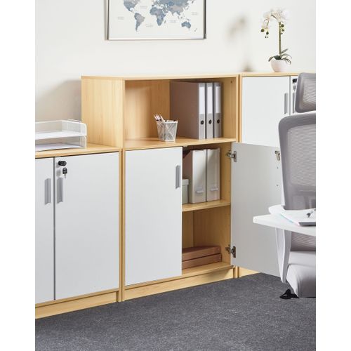 Meuble De Rangement Zehna Marron Clair/blanc