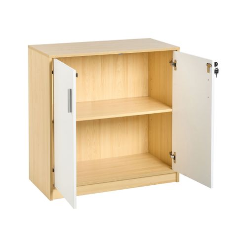 Meuble De Rangement Zehna Marron Clair/blanc