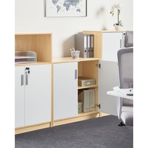 Meuble De Rangement Zehna Marron Clair/blanc