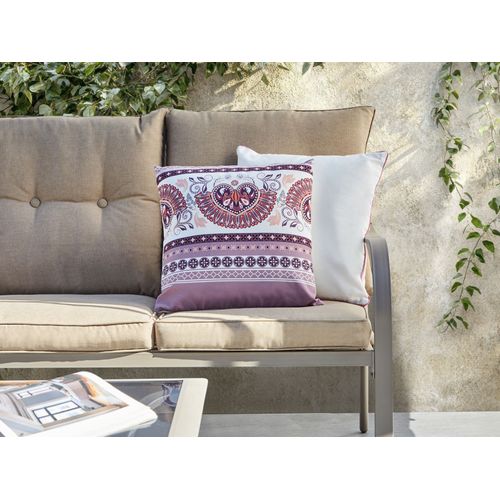 Lot De 2 Coussins D'extérieur TVista Motif Oriental 45 X 45 Cm Pourpre