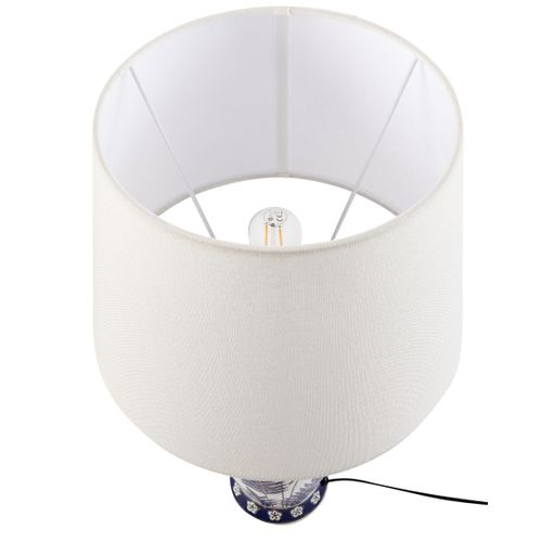 Lampe à Poser Bijela Porcelaine Blanc/bleu