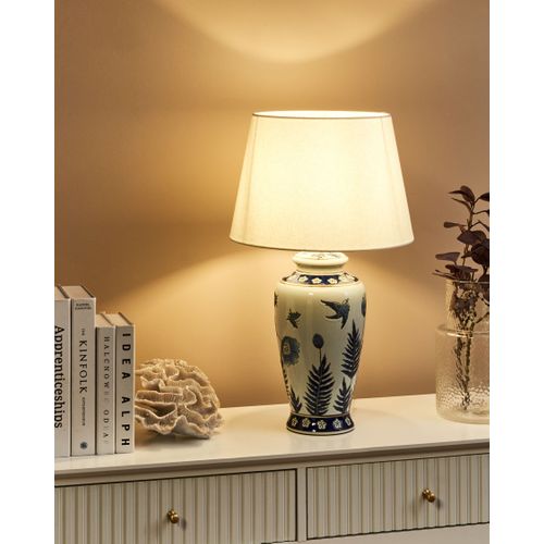 Lampe à Poser Bijela Porcelaine Blanc/bleu