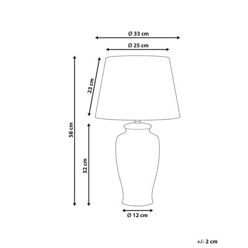Lampe à Poser Bijela Porcelaine Blanc/bleu