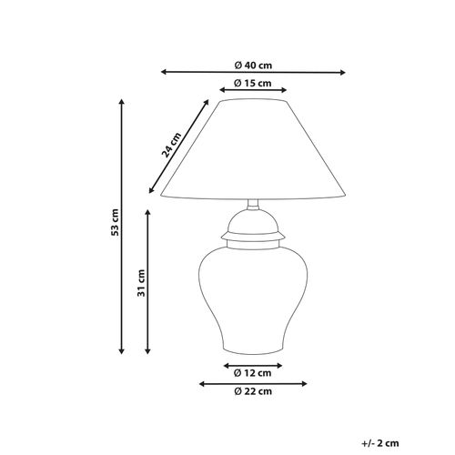 Lampe à Poser Sorraia Porcelaine Blanc/bleu