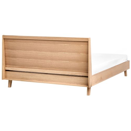 Lit Avec Sommier Wizernes 160 X 200 Cm Chêne Clair