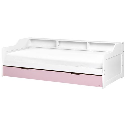 Lit Gigogne Bois De Pin Edern 90 X 200 Cm Rose