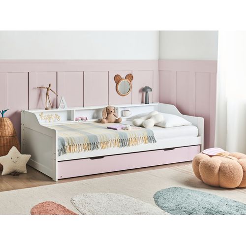 Lit Gigogne Bois De Pin Edern 90 X 200 Cm Rose
