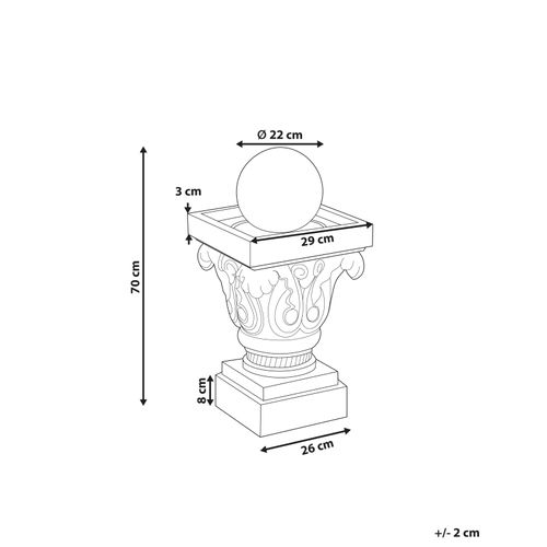Fontaine De Jardin Velino Beige