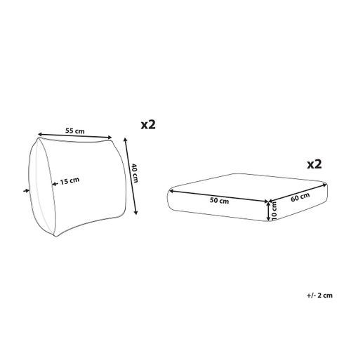 Ensemble De Housses De Coussins D'extérieur Gargano Beige Clair