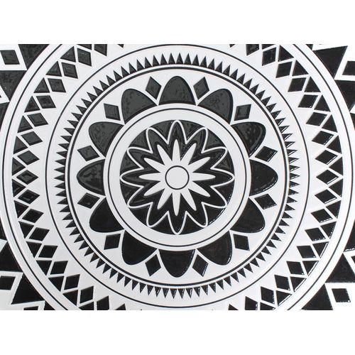 Table Bistrot Comiso 60 Cm 60 Cm Métal Noir/blanc