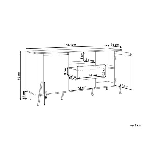 Commode 2 Portes Blackpool Blanc