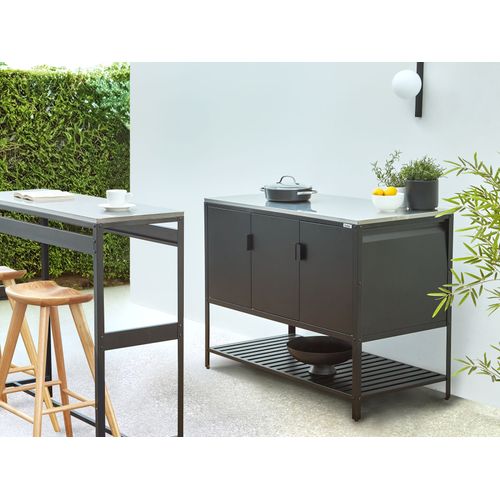 Meuble De Cuisine D'extérieur Maenza Métal Noir