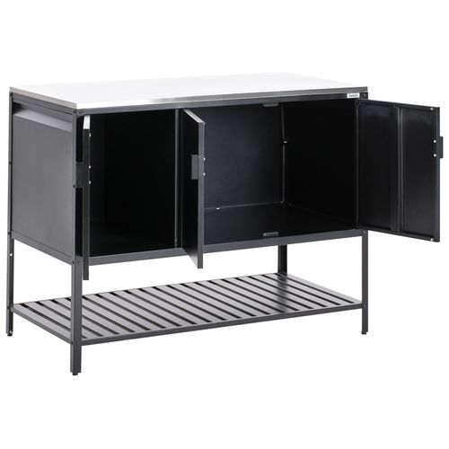 Meuble De Cuisine D'extérieur Maenza Métal Noir