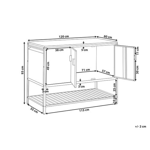 Meuble De Cuisine D'extérieur Maenza Métal Noir