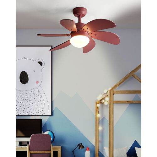 Ventilateur De Plafond Avec Lampe Logar Avec Télécommande LED Rose