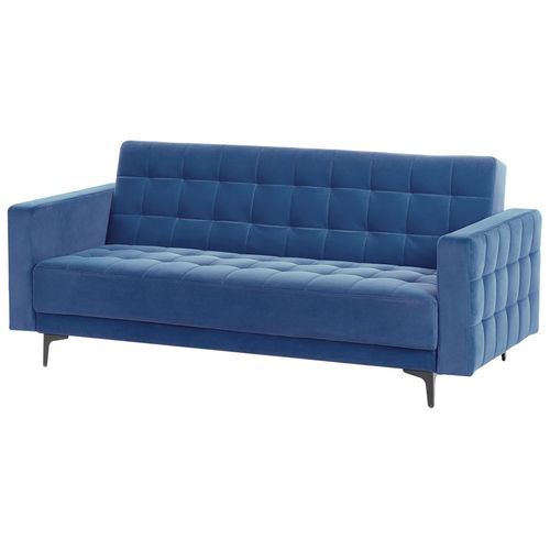 Canapé-lit 3 Places Aberdeen Velours Bleu