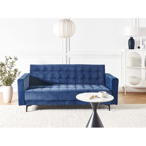 Canapé-lit 3 Places Aberdeen Velours Bleu