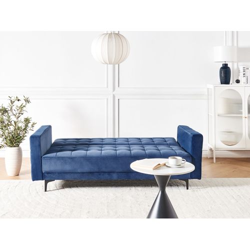 Canapé-lit 3 Places Aberdeen Velours Bleu