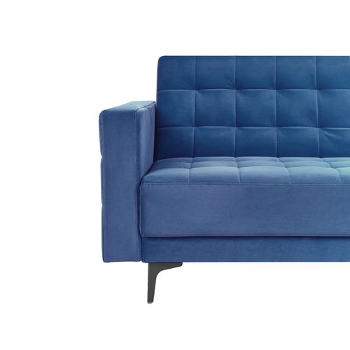 Canapé-lit 3 Places Aberdeen Velours Bleu