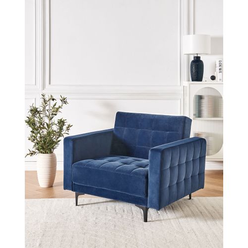 Fauteuil Aberdeen Velours Bleu