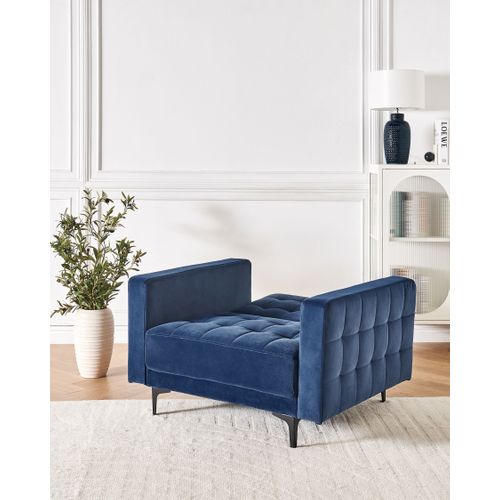 Fauteuil Aberdeen Velours Bleu