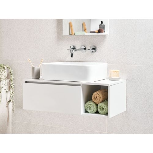 Meuble Lavabo Mural Rupanco 80 Cm Blanc