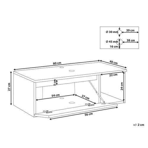 Meuble Lavabo Mural Rupanco 80 Cm Blanc