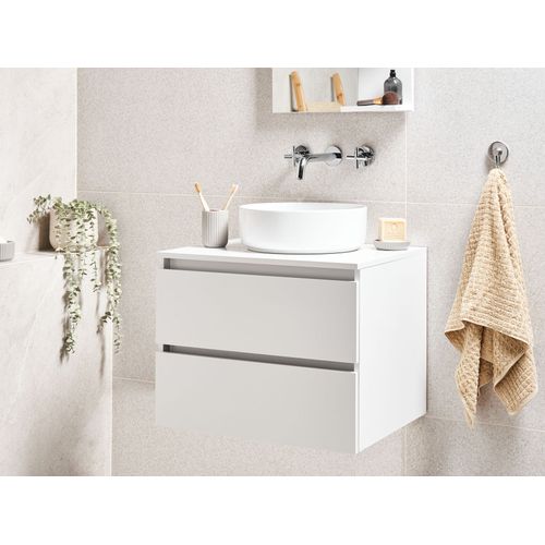 Meuble Lavabo Mural Serra 60 Cm Blanc