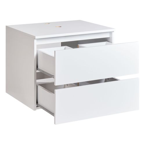 Meuble Lavabo Mural Serra 60 Cm Blanc